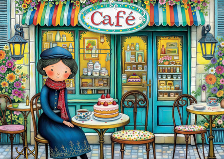 Small Paris Café 1000 Piece Jigsaw Puzzle | Delfy - Jigsaw Puzzles - The Puzzle Center