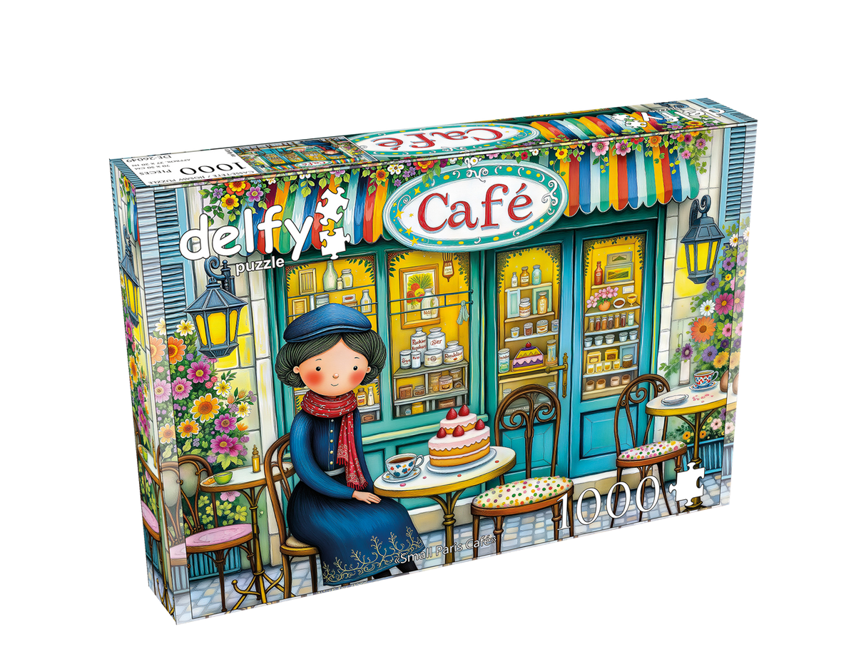 Small Paris Café 1000 Piece Jigsaw Puzzle | Delfy - Jigsaw Puzzles - The Puzzle Center
