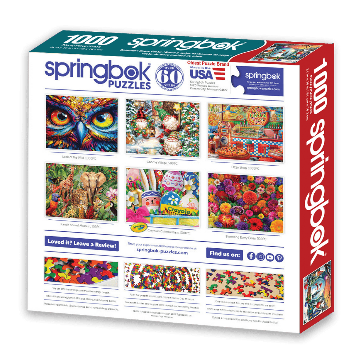 Snowman Snow Globe 1000 Piece Jigsaw Puzzle | Springbok Puzzles - Springbok Puzzles - Jigsaw Puzzles - The Puzzle Center