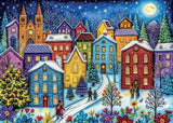 Snowy Evening Village 1000 Piece Jigsaw Puzzle | Delfy - Jigsaw Puzzles - The Puzzle Center