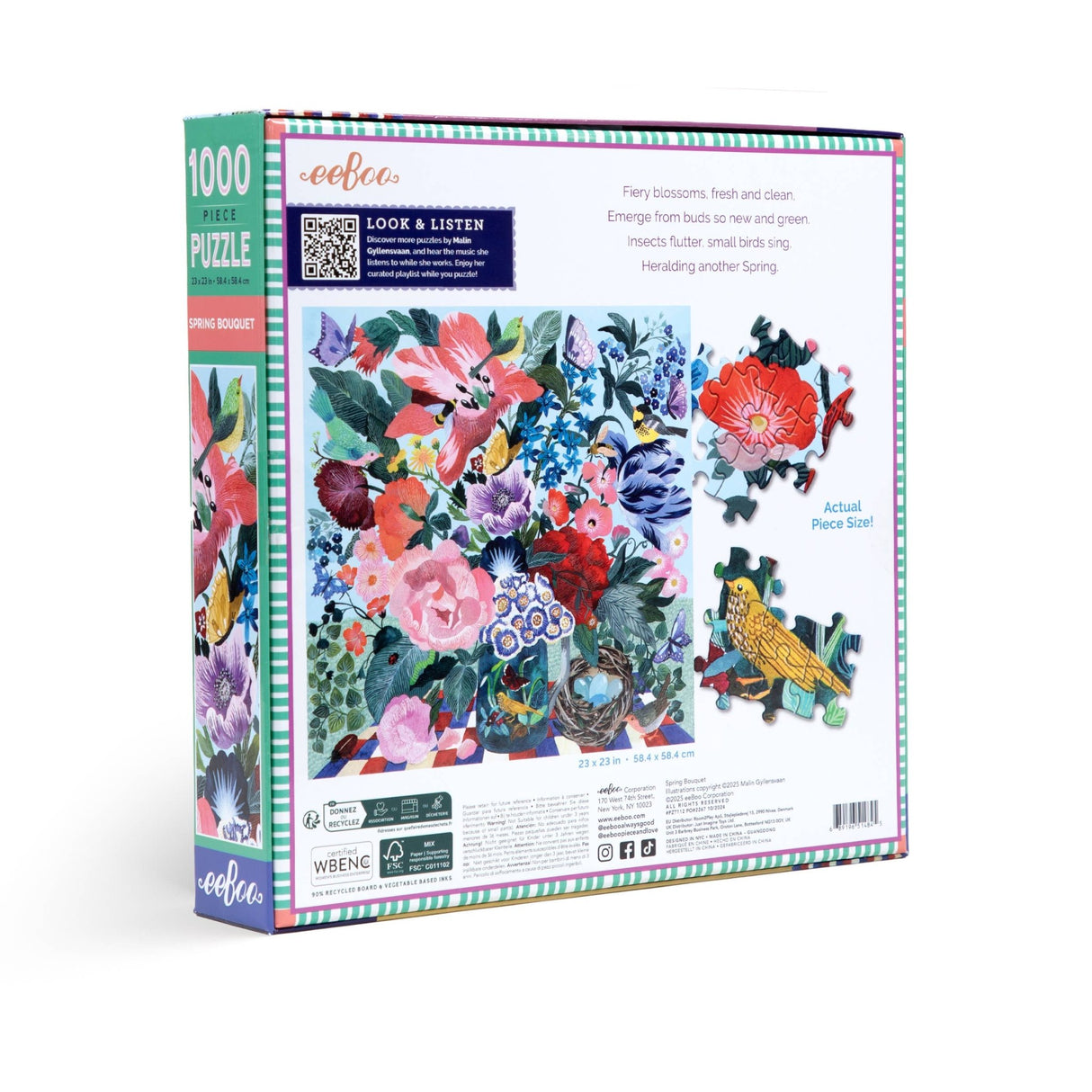 Spring Bouquet 1000 Piece Jigsaw Puzzle | eeBoo - Jigsaw Puzzles - The Puzzle Center
