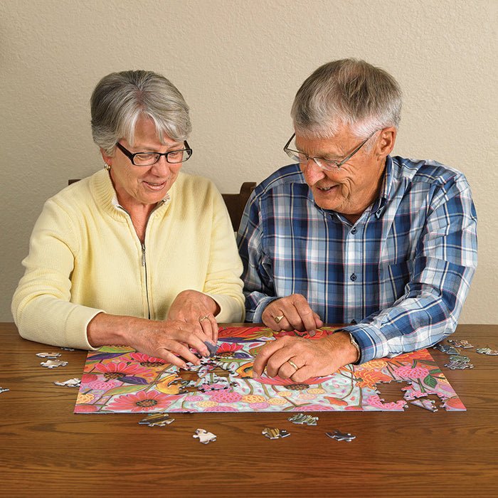 Springtime Goldfinches 275 Piece Easy Handling Jigsaw Puzzle | Cobble Hill - Jigsaw Puzzles - The Puzzle Center