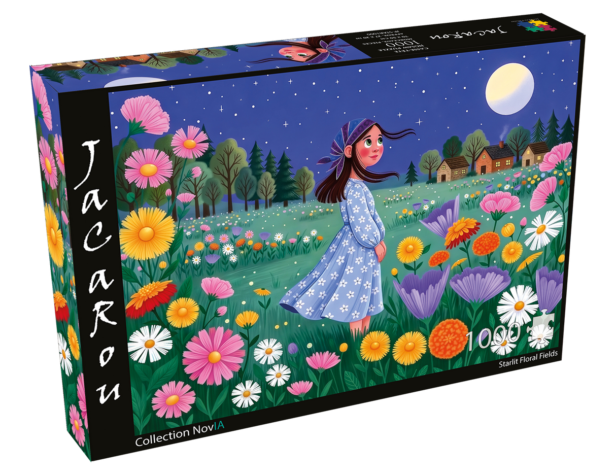 Starlit Floral Fields 1000 Piece Jigsaw Puzzle | JaCaRou - Jigsaw Puzzles - The Puzzle Center