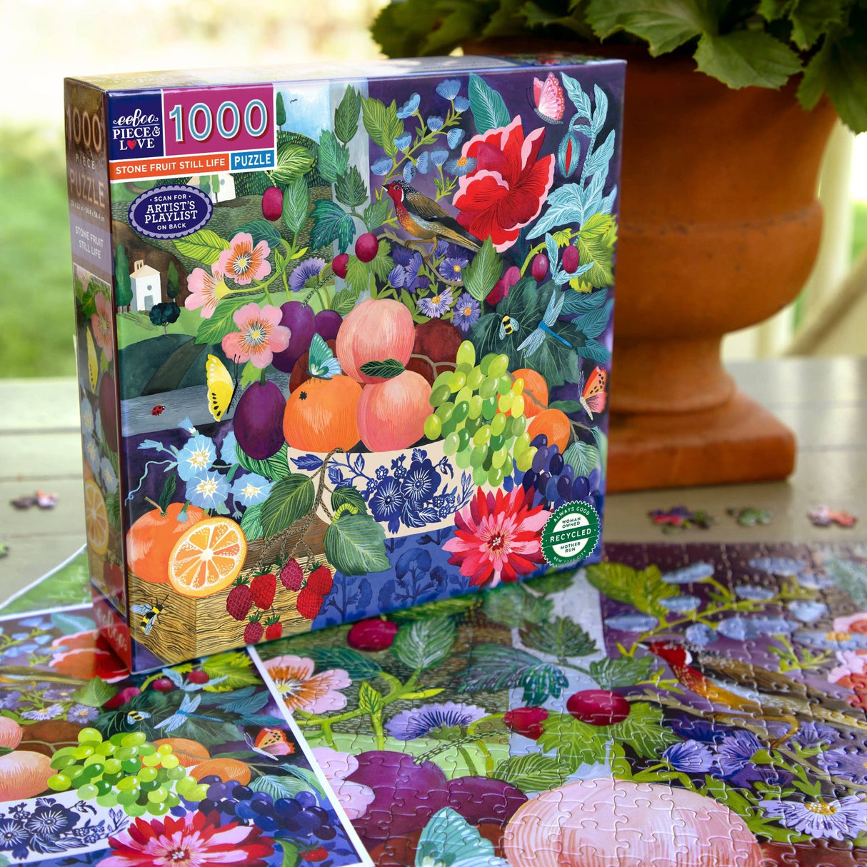 Stone Fruit Still Life 1000 Piece Jigsaw Puzzle | eeBoo - Jigsaw Puzzles - The Puzzle Center