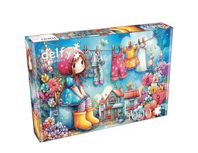 Sunlit Laundry Joy 1000 Piece Jigsaw Puzzle | Delfy Puzzles - Jigsaw Puzzles - The Puzzle Center