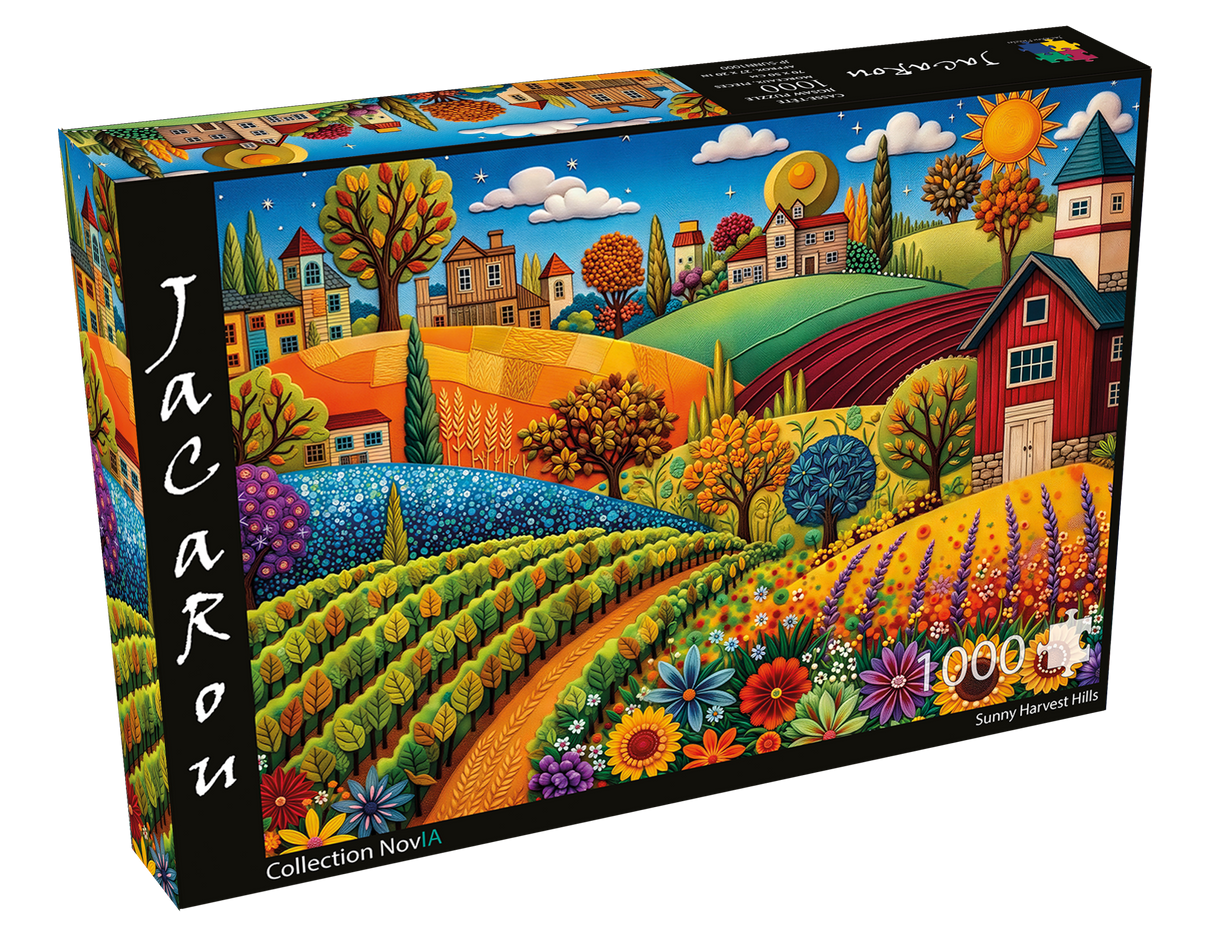Sunny Harvest Hills 1000 Piece Jigsaw Puzzle | JaCaRou - Jigsaw Puzzles - The Puzzle Center
