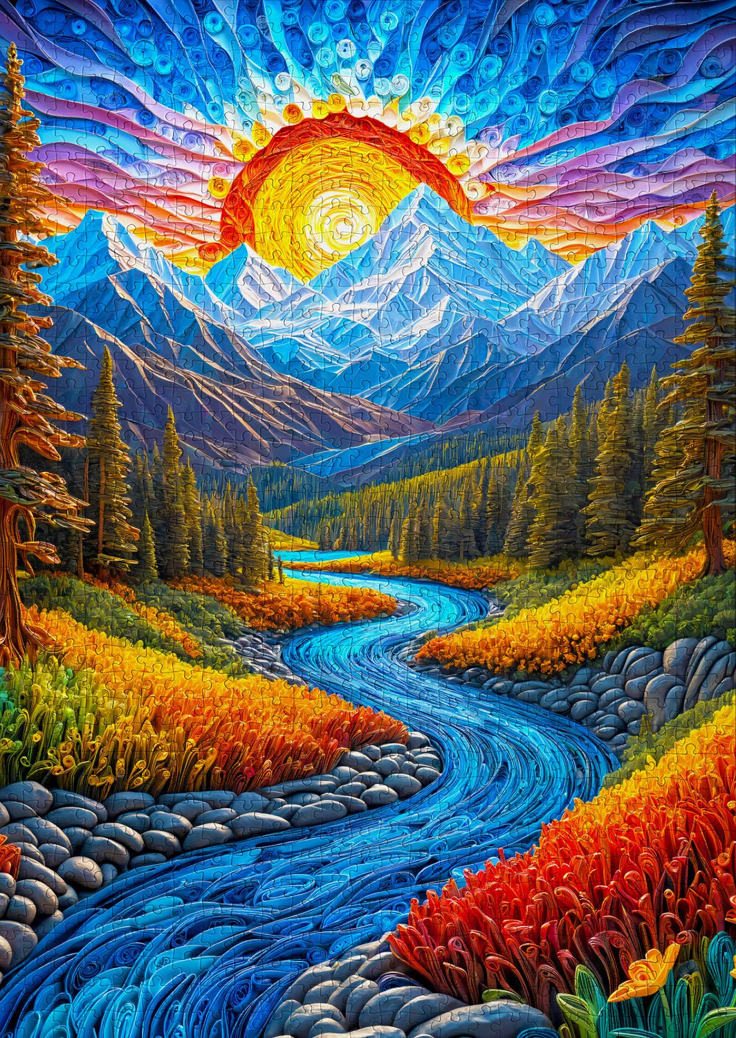Sunrise Landscape 1000 Piece Jigsaw Puzzle | Enjoy Puzzles - Jigsaw Puzzles - The Puzzle Center