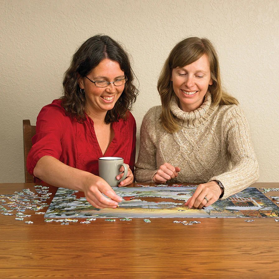 Sunset Cardinals 1000 Piece Jigsaw Puzzle | Cobble Hill - Jigsaw Puzzles - The Puzzle Center