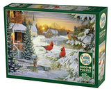 Sunset Cardinals 1000 Piece Jigsaw Puzzle | Cobble Hill - Jigsaw Puzzles - The Puzzle Center