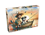 Sunset Fishing Friends 1000 Piece Jigsaw Puzzle | Delfy Puzzles - Jigsaw Puzzles - The Puzzle Center