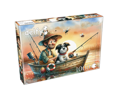 Sunset Fishing Friends 1000 Piece Jigsaw Puzzle | Delfy Puzzles - Jigsaw Puzzles - The Puzzle Center