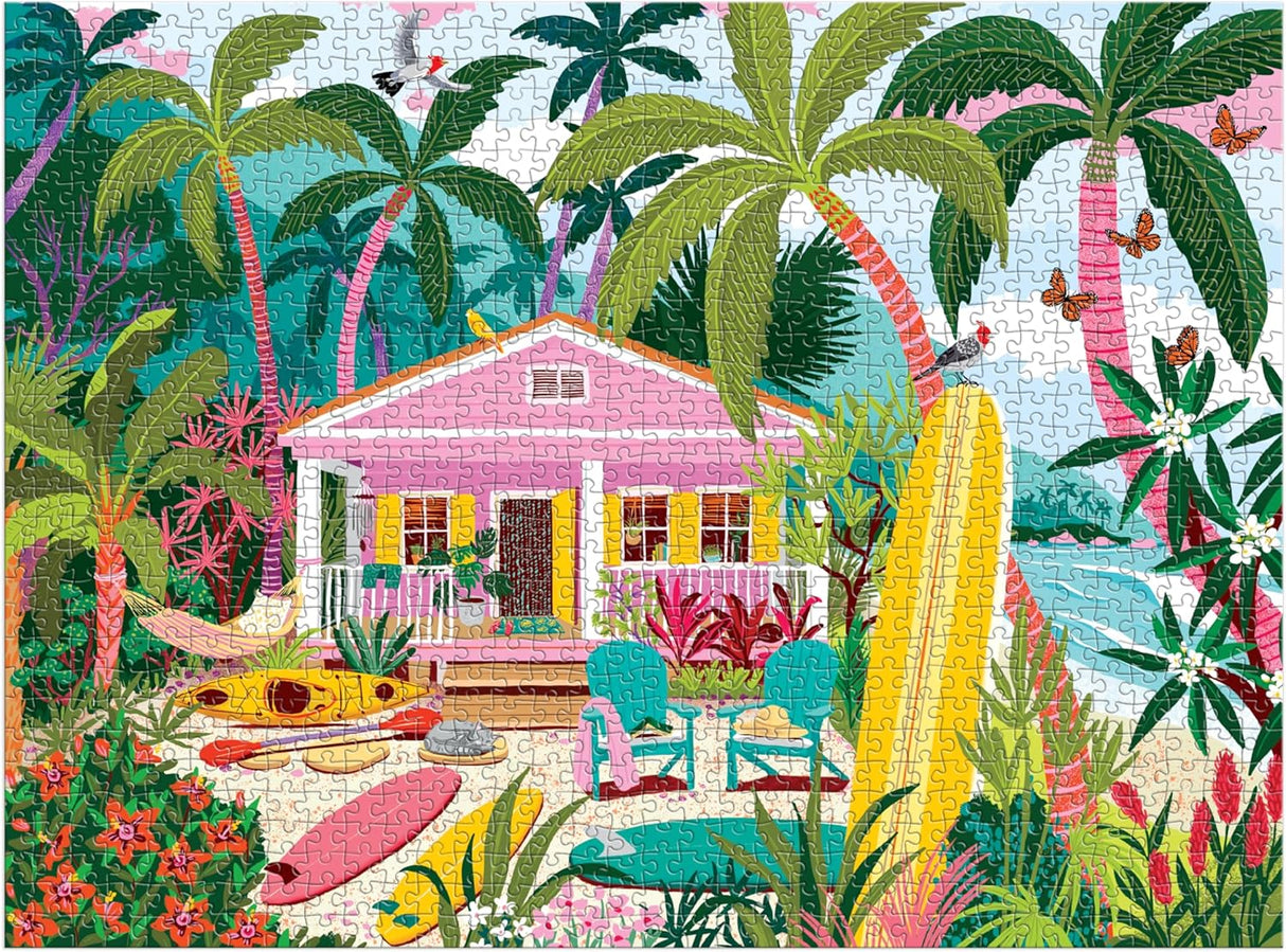 Surfside Bungalow 1000 Piece Jigsaw Puzzle | Galison - Jigsaw Puzzles - The Puzzle Center