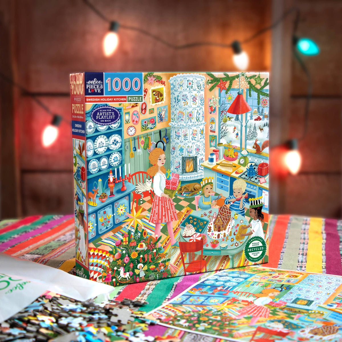 Swedish Holiday Kitchen 1000 Piece Jigsaw Puzzle | eeBoo - Jigsaw Puzzles - The Puzzle Center