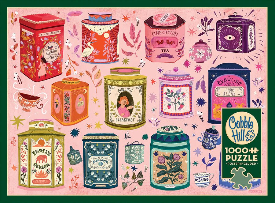 Tea Tin Treasures 1000 Piece Jigsaw Puzzle | Cobble Hill - Jigsaw Puzzles - The Puzzle Center