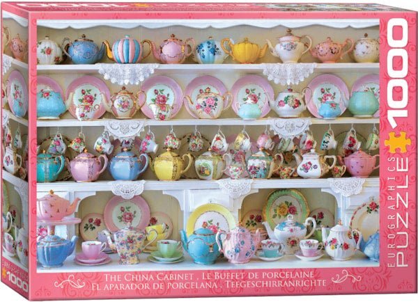The China Cabinet 1000 Piece Jigsaw Puzzle by Eurographics - Vintage Tea Collection - Eurographics - Jigsaw Puzzles - The Puzzle Center - 