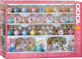 The China Cabinet 1000 Piece Jigsaw Puzzle by Eurographics - Vintage Tea Collection - Eurographics - Jigsaw Puzzles - The Puzzle Center - 