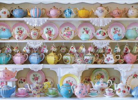 The China Cabinet 1000 Piece Jigsaw Puzzle by Eurographics - Vintage Tea Collection - Eurographics - Jigsaw Puzzles - The Puzzle Center - 