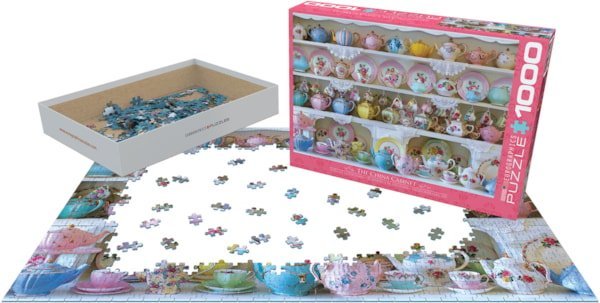 The China Cabinet 1000 Piece Jigsaw Puzzle by Eurographics - Vintage Tea Collection - Eurographics - Jigsaw Puzzles - The Puzzle Center - 
