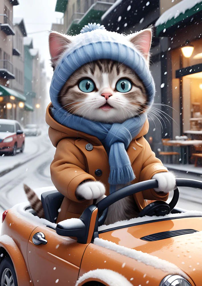 The Driver Kitty 1000 Piece Jigsaw Puzzle by Yazz Puzzles - Yazz - Jigsaw Puzzles - The Puzzle Center