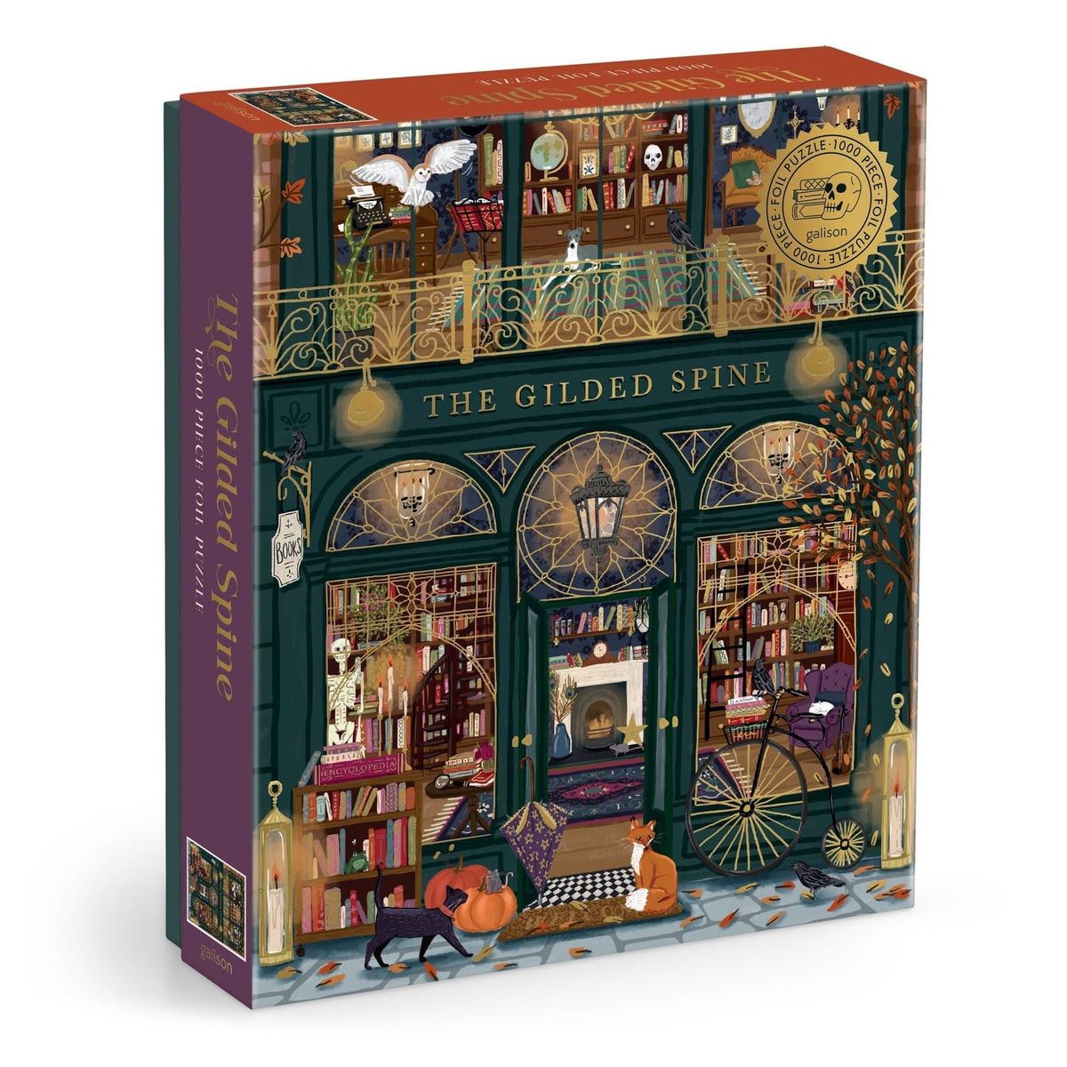 The Gilded Spine 1000 Piece Foil Jigsaw Puzzle | Galison - Jigsaw Puzzles - The Puzzle Center