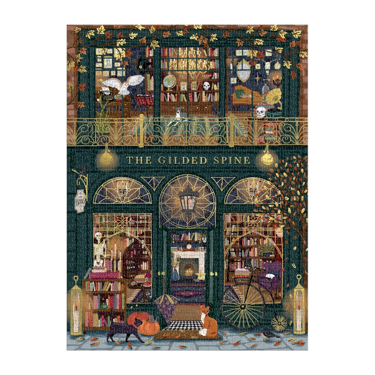 The Gilded Spine 1000 Piece Foil Jigsaw Puzzle | Galison - Jigsaw Puzzles - The Puzzle Center