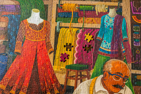 The Tailor's Shop 1000 Piece Jigsaw Puzzle | Laila Luxury Puzzles - Jigsaw Puzzles - The Puzzle Center