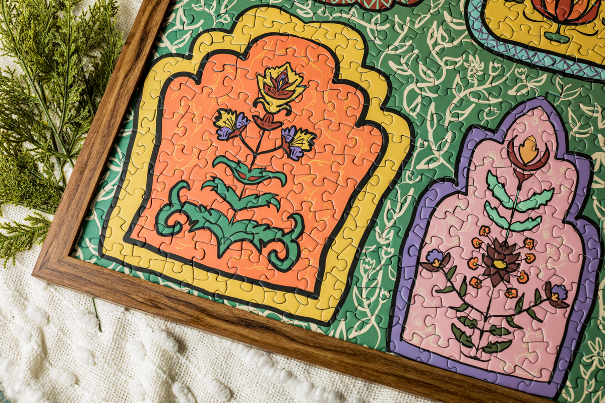 Timeless Blooms 500 Piece Jigsaw Puzzle | Laila Luxury Puzzles - Jigsaw Puzzles - The Puzzle Center