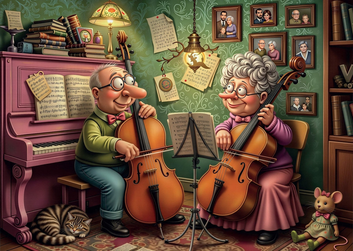 Timeless Music Duo 1000 Piece Jigsaw Puzzle | Delfy - Jigsaw Puzzles - The Puzzle Center