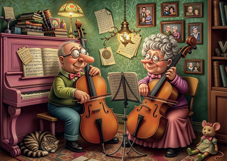 Timeless Music Duo 1000 Piece Jigsaw Puzzle | Delfy - Jigsaw Puzzles - The Puzzle Center