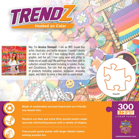 Trendz Hooked on Color 300 Piece EZ Grip Jigsaw Puzzle | Masterpieces - Jigsaw Puzzles - The Puzzle Center