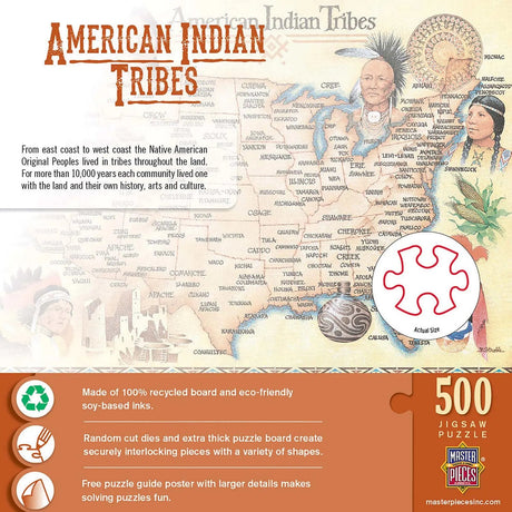 Tribal Spirit American Indian Tribes 500 Piece Jigsaw Puzzle | Masterpieces - Jigsaw Puzzles - The Puzzle Center