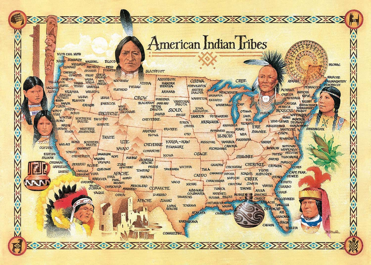 Tribal Spirit American Indian Tribes 500 Piece Jigsaw Puzzle | Masterpieces - Jigsaw Puzzles - The Puzzle Center