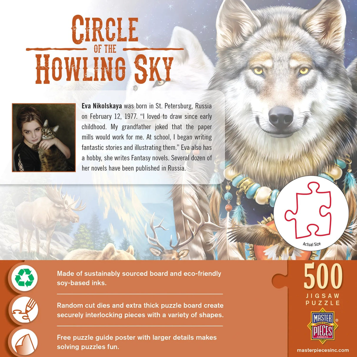 Tribal Spirit Circle of the Howling Sky 500 Piece Jigsaw Puzzle | Masterpieces - Jigsaw Puzzles - The Puzzle Center