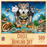 Tribal Spirit Circle of the Howling Sky 500 Piece Jigsaw Puzzle | Masterpieces - Jigsaw Puzzles - The Puzzle Center