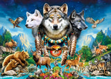 Tribal Spirit Circle of the Howling Sky 500 Piece Jigsaw Puzzle | Masterpieces - Jigsaw Puzzles - The Puzzle Center