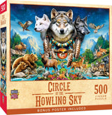 Tribal Spirit Circle of the Howling Sky 500 Piece Jigsaw Puzzle | Masterpieces - Jigsaw Puzzles - The Puzzle Center