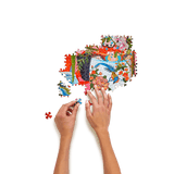 Tropical Vases Floral Still Life 1000 Piece Jigsaw Puzzle by WerkShoppe Puzzles - WerkShoppe - Jigsaw Puzzles - The Puzzle Center