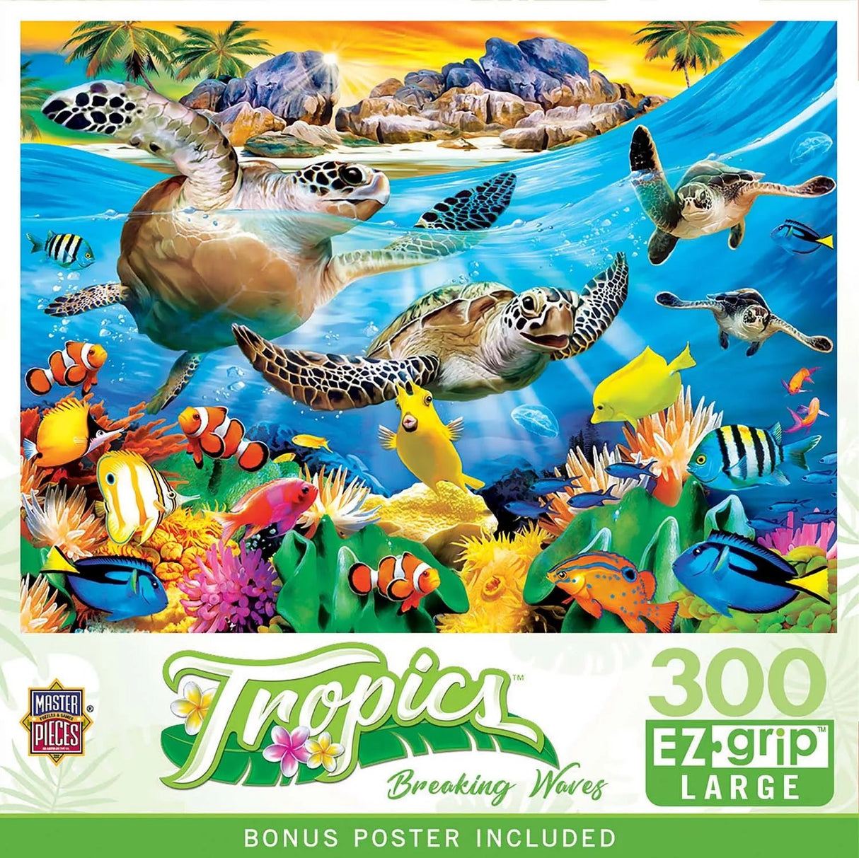 Tropics Breaking Waves 300 Piece EZ Grip Jigsaw Puzzle | Masterpieces - Jigsaw Puzzles - The Puzzle Center