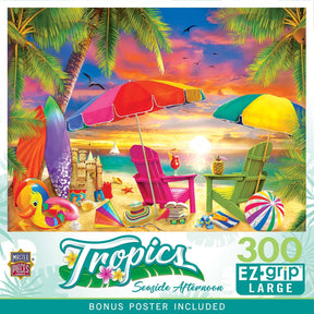 Tropics Seaside Afternoon 300 Piece EZ Grip Jigsaw Puzzle | Masterpieces - Jigsaw Puzzles - The Puzzle Center