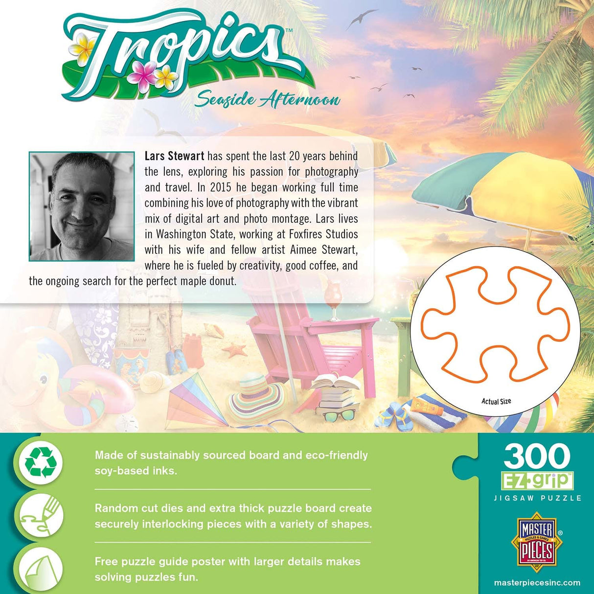 Tropics Seaside Afternoon 300 Piece EZ Grip Jigsaw Puzzle | Masterpieces - Jigsaw Puzzles - The Puzzle Center