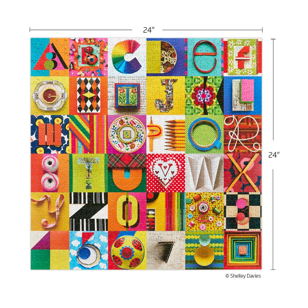 Typeface Collage 1000 Piece Jigsaw Puzzle | WerkShoppe - Jigsaw Puzzles - The Puzzle Center