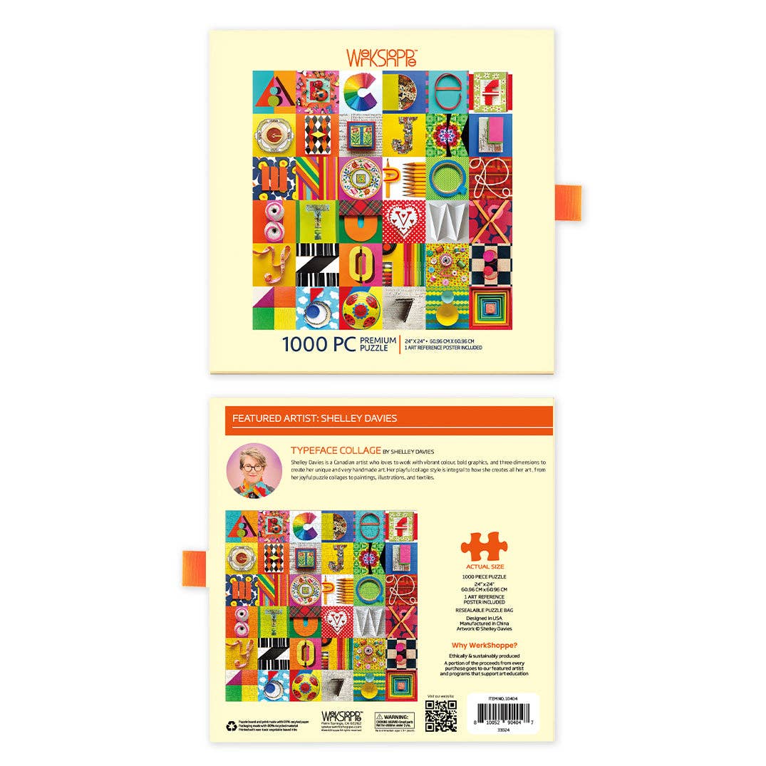 Typeface Collage 1000 Piece Jigsaw Puzzle | WerkShoppe - Jigsaw Puzzles - The Puzzle Center