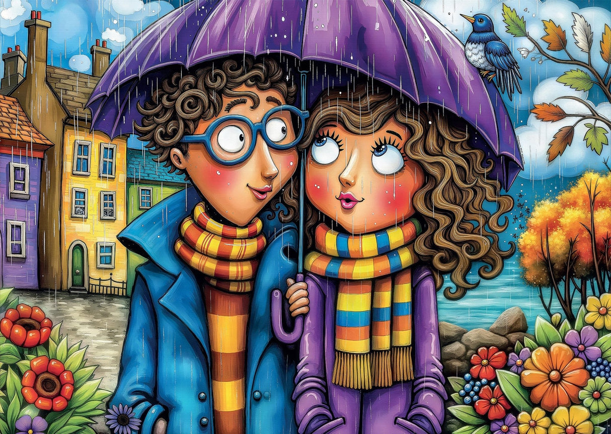 Under One Umbrella 1000 Piece Jigsaw Puzzle | Delfy - Jigsaw Puzzles - The Puzzle Center