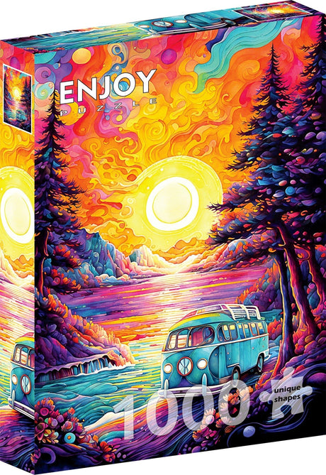 Van Life at the Beach 1000 Piece Jigsaw Puzzle | Enjoy Puzzles - Jigsaw Puzzles - The Puzzle Center