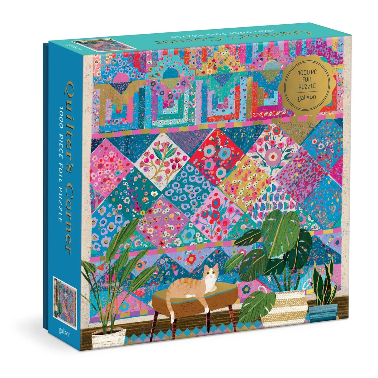 Victoria Ball Quilter's Corner 1000 Piece Foil Jigsaw Puzzle | Galison - Jigsaw Puzzles - The Puzzle Center