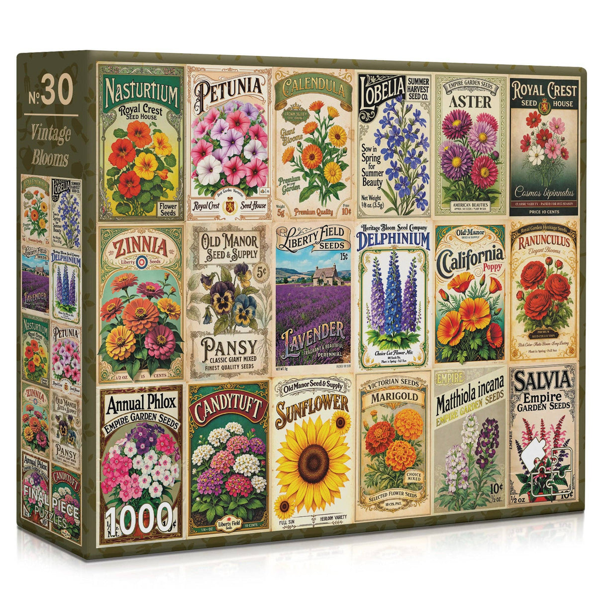 Vintage Blooms 1000 Piece Jigsaw Puzzle | Final Piece Puzzles - Jigsaw Puzzles - The Puzzle Center
