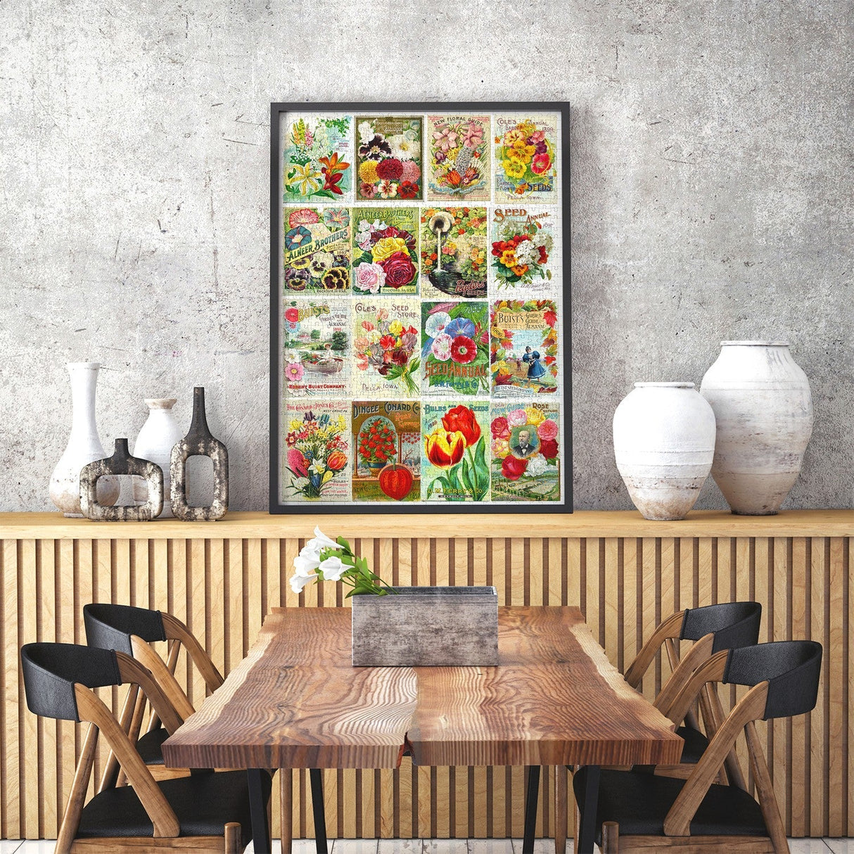 Vintage Flower Seed Packets 1000 Piece Jigsaw Puzzle | Enjoy Puzzles - Jigsaw Puzzles - The Puzzle Center