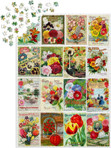 Vintage Flower Seed Packets 1000 Piece Jigsaw Puzzle | Enjoy Puzzles - Jigsaw Puzzles - The Puzzle Center
