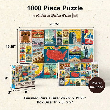 Vintage Posters - USA 250th Anniversary 1000 Piece Jigsaw Puzzle | Masterpieces - Jigsaw Puzzles - The Puzzle Center