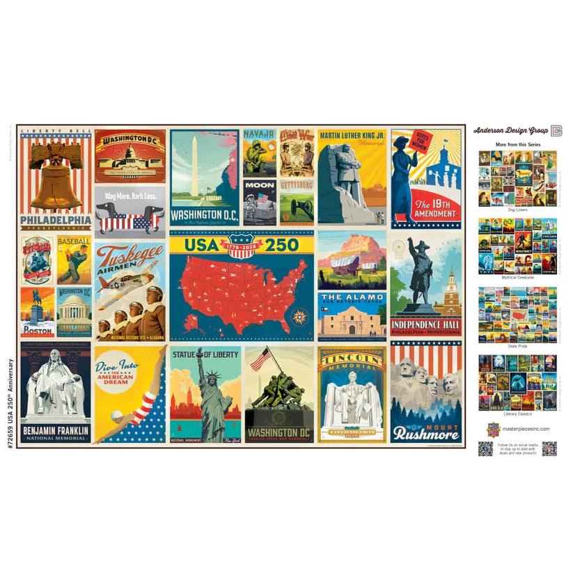 Vintage Posters - USA 250th Anniversary 1000 Piece Jigsaw Puzzle | Masterpieces - Jigsaw Puzzles - The Puzzle Center